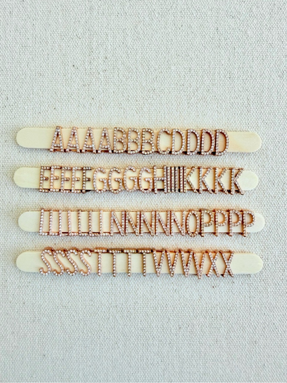 *Rose Gold Pave Letter Charms* KEEP COLLECTIVE Retired $9 each